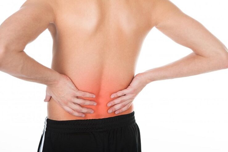 sāpes muguras lejasdaļā ar osteohondrozi